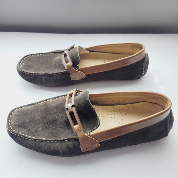 Mercanti Fiorentini Relax Shoes Mens 12 Brown Suede Loafer Driving Moccasin Bit - Picture 2 of 13